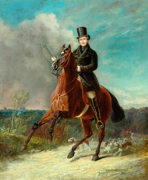 The Prince Consort On Horseback, 1841 (oil on panel)