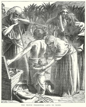 The People Presenting Gifts to Moses (engraving)