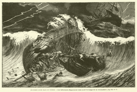 Quatorze Jours Dans Un Typhon (engraving)