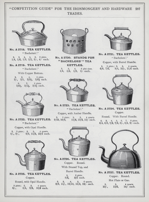 Page of catalogue for the Ironmongery and Hardware Trades, c 1895 (litho)