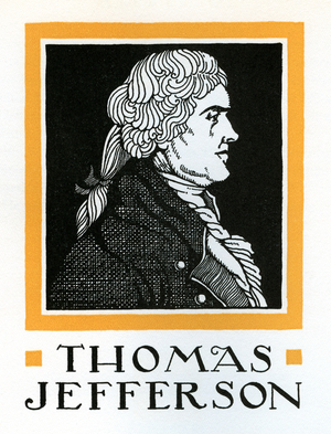 Thomas Jefferson, 1930 (colour litho)