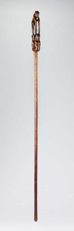 Staff, made by The Baboon Master, 1800s-1900s (wood) 

