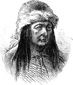 Sitting Bull (1831-1890) last chief of the Sioux to resist the white invader, engraving