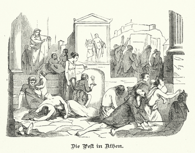 Plague of Athens, Ancient Greece, 430 BC (engraving)