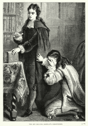 The spy begging Fenelon's forgiveness (engraving)