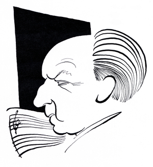Ernst Krenek, caricature