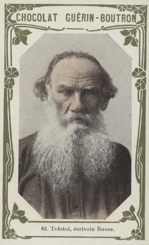 Tolstoi, ecrivain Russe (coloured photo)