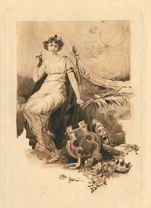 For Elizabethan Songs in Honour of Love and Beauty (litho)