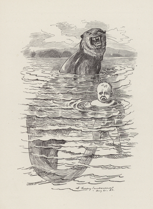 Illustration for The Water-Babies by Charles Kingsley (engraving)