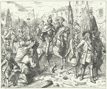 The liberators of Vienna entering the city, 1683 (engraving)