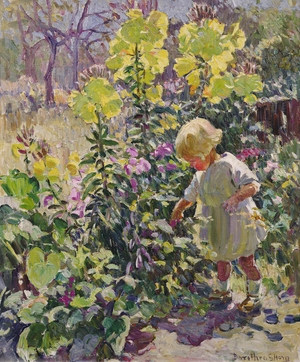 In the Garden (oil on canvas)