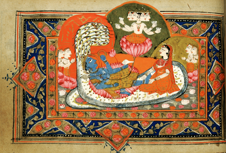 Indian manuscript about the life of Krishna