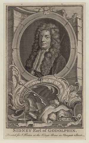 Sidney Godolphin, 1st Earl of Godolphin, English financier and statesman (engraving)