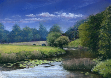 Quiet Flows the Stour, 2006 (pastel on paper)