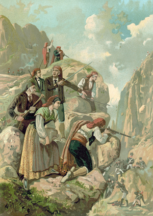 The Heroes of the Bruch (chromolitho)