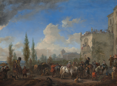 The Departure for the Hunt, c.1665-1668 (oil on panel)