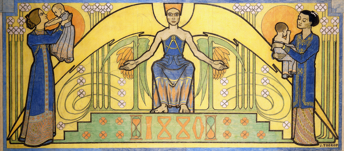 Life's Guardian (Mural Project), (coloured crayons on paper)