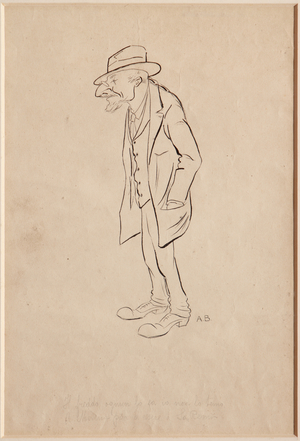 The lawyer Nino Modena (black ink and pencil on paper)