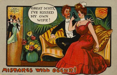 Mistakes will occur. (coloured lithograph)