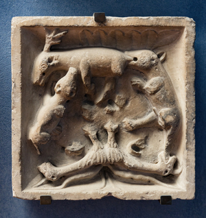 Decorative tile, second half of 13th century (marble)