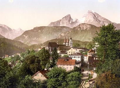 Berchtesgaden with Waltsmann, Upper Bavaria, Germany, 1890