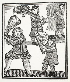 Thomas Hickathrift, illustration from 'Chap-books of the Eighteenth Century' by John Ashton, pub. 1882 (litho)