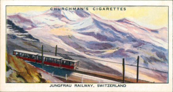 Railway travel: Jungfrau Railway, Switzerland (colour litho)