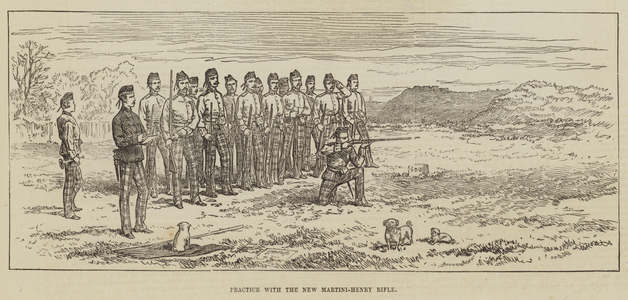 Practice with the New Martini-Henry Rifle (engraving)