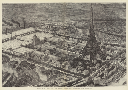 Bird's-Eye View of the Paris Exhibition Buildings and Grounds (engraving)