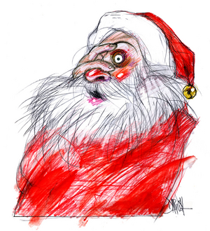 Santa Claus, 2008 (digital coloured pencil drawing)