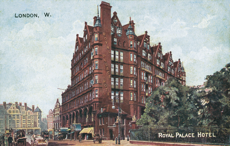 Royal Palace Hotel, London (colour litho)