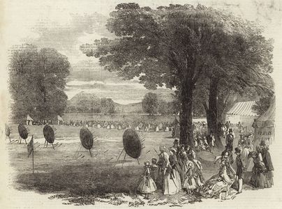Fete of the Worcestershire Archery Society (engraving)