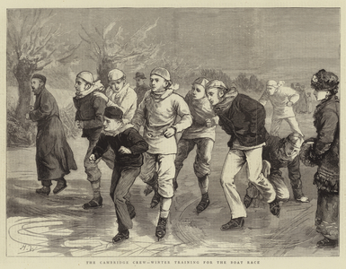 The Cambridge Crew, Winter Training for the Boat Race (engraving)