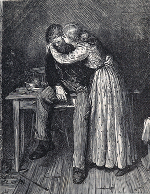 A wife comforting her husband, 1850