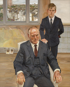 Two Irishmen in W11, 1984-85 (oil on canvas)