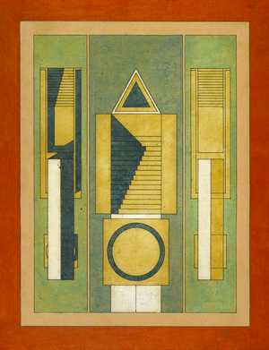 Segrate Fountain, 1965-1986 (oil and plaster on canvas)