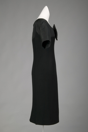 Sheath dress, 1955 (side view), SIlk faille, cashmere, Charles James, U.S.A.