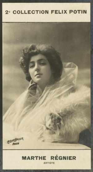 Marthe Regnier, Artiste, 1880 (b/w photo)