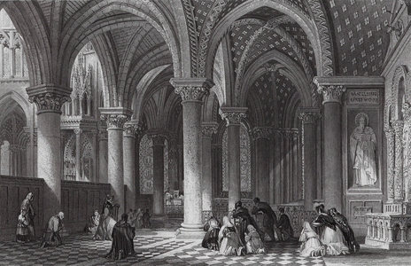 Lady Chapel, Abbey Church, St Denis (engraving)