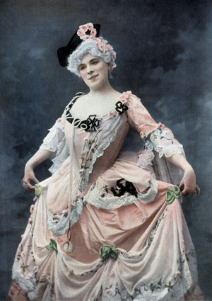 and singer Marie Rosalie Adeline Lanthenay as Dorette in play Monsieur de la Palisse"1904