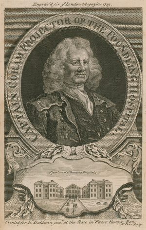 Captain Coram, projector of the Foundling Hospital (engraving)