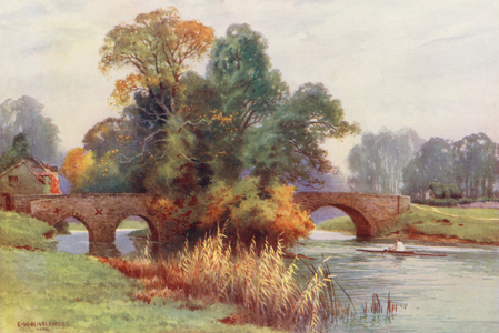 River Thames: Godstow (colour litho)
