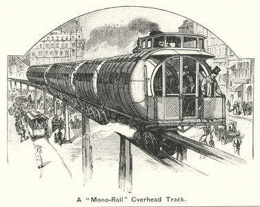 A "Mono-Rail" Overhead Track (engraving)