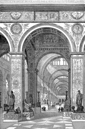 In the Museum of the Louvre, Paris, 1880, France