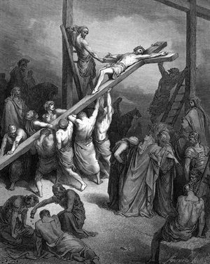 The erection of the cross - Bible