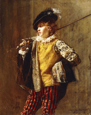 An Elegant Courtier, 1872 (oil on panel)