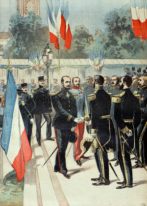 the merchant commander back in France, 1899 (Engraving)