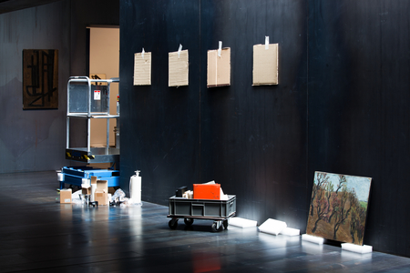 Interior view of rooms under construction, Musee Soulages, Rodez (photo)