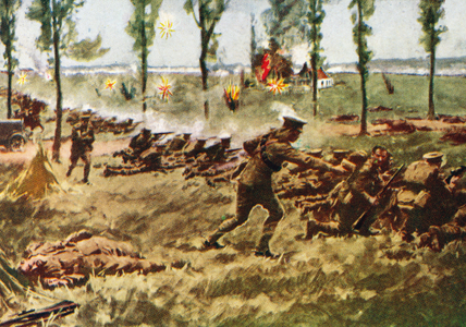'The Retreat from Mons', 1914 (print)