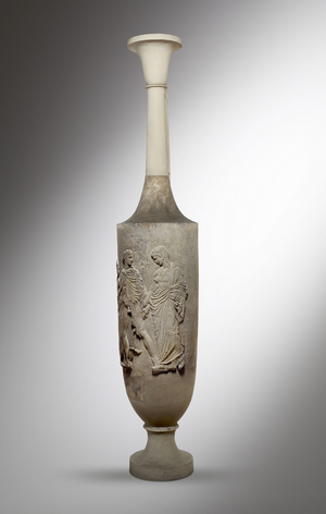 Funerary lekythos of Myrrhine, -420 (Marble from Penteli)